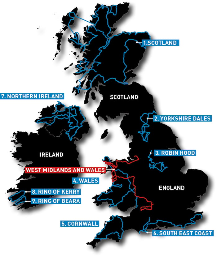 Motorcycle routes in the UK